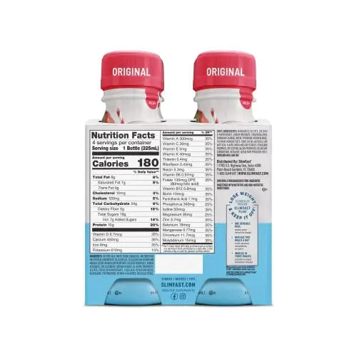 SlimFast Meal Replacement Shake, Original Strawberries & Cream, 10g of Ready to Drink Protein SlimFast Au supplements