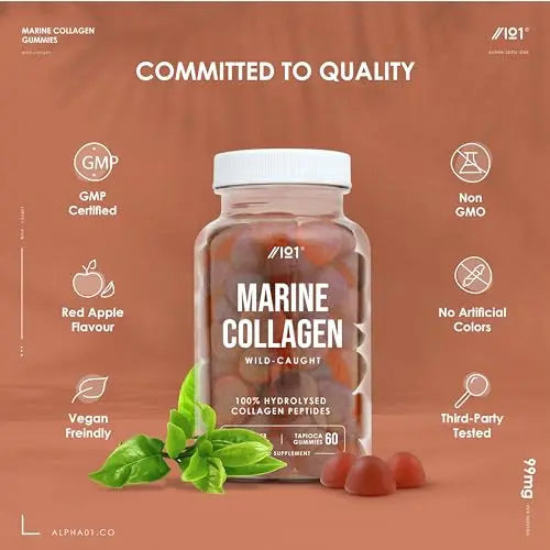Marine Collagen Gummies - Wild-Caught Marine - Tapioca Based - High Potency Hydrolysed Marine Collagen Gummies ALPHA01 Au supplements