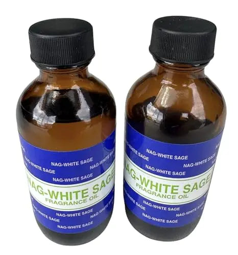 Premium Fragrance Oil 2 Bottles Nag-Musk or Nag-White Sage, 2 Ounces Each in a Glass Bottle Generic Au supplements