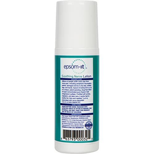 Epsom-It Soothing Nerve Lotion - Roll On Epsom Salt Magnesium Lotion, Topical Magnesium Cream with Capsaicin & Arnica for Tired Muscles and Sleep, 3oz EPSOM-IT Au supplements