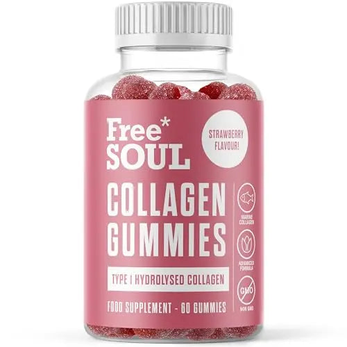 Collagen Gummies, Marine Collagen Supplement with Effective Type 1 Hydrolysed Collagen Peptides Free Soul Au supplements