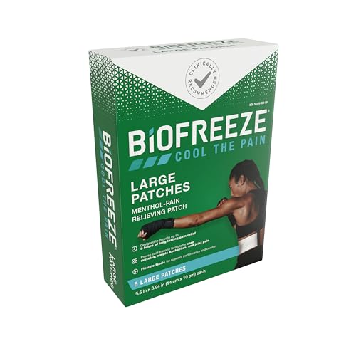 Biofreeze Menthol Pain Relieving Patches (5 Patches Per Box) Up To 8 Hours Of Pain Relief From Sore Muscles, Arthritis, Backaches, Spains, Bruises, Strains And Joint Pain (Package May Vary) Biofreeze Au supplements
