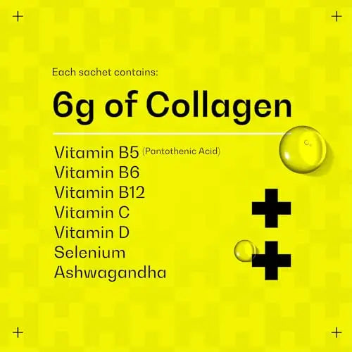 Hydrolysed Marine Liquid Collagen - 6000mg Type 1 Collagen Peptides enriched with 7 Vitamins Himmense Au supplements
