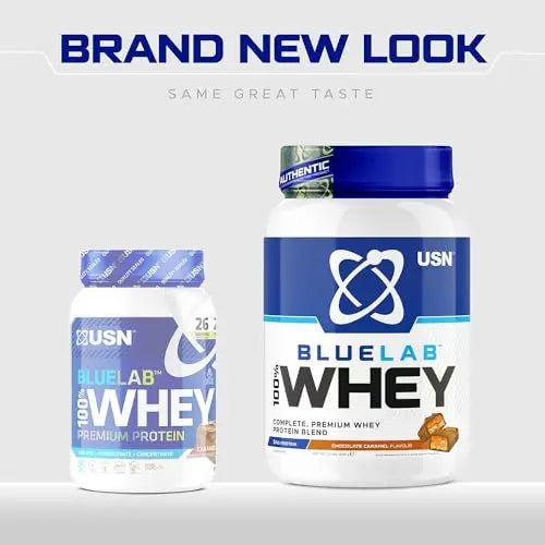 USN Blue Lab Whey Protein Powder: Chocolate Caramel - Whey Protein 2kg - Post-Workout USN Au supplements