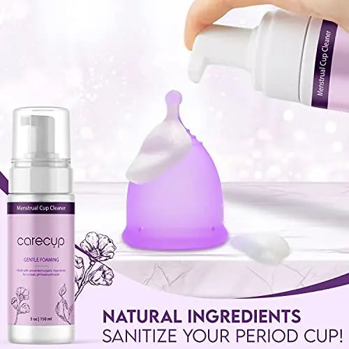 CareCup Menstrual Cup Cleaner - Unscented Foaming Sterilizer Wash for Silicone Period discs - Wipes Clean CareCup Au supplements