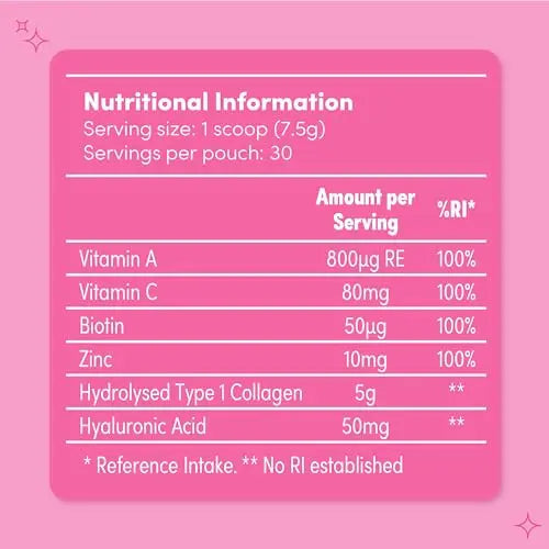 SOLV Premium 5000mg Pure (Type 1) Marine Collagen Peptides 50mg Hyaluronic Acid, Vit C, Biotin, Vitamin A SOLV Au supplements
