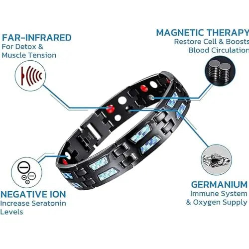 Far Infrared Ionizer Wristband, Far Infrared Negative Ions Wristband, Infrared Magnetic Therapy Msupps.com Au supplements