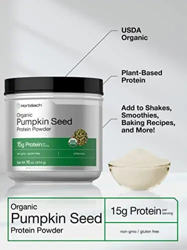 Pumpkin Seed Protein Powder Organic | 16 oz | Vegetarian, Gluten Free, and Non-GMO Horbäach Au supplements