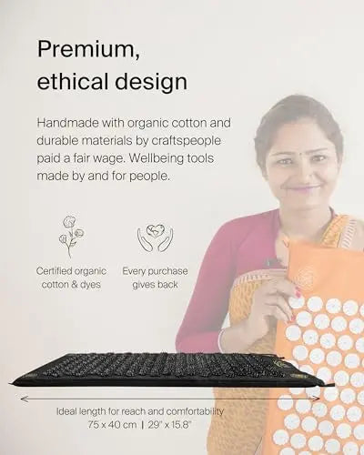 ShaktiMat Acupressure Mat Original Level, Organic Cotton GOTS Certified, HSA/FSA ShaktiMat Au supplements
