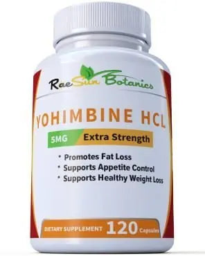 RaeSun Botanics Yohimbine HCL Bark Extract Extra Strength Supplement 5mg x 120ct RaeSun Botanics Au supplements