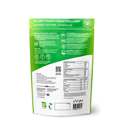 Planet Paleo Vegan Collagen (Chocolate, 255g) - Vegan Collagen Powder - High Protein Planet Paleo Au supplements