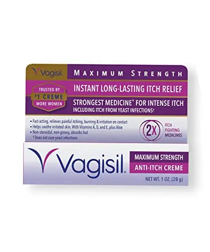 Vagisil Maximum Strength Feminine Anti-Itch Cream with Benzocaine for Women Vagisil Au supplements