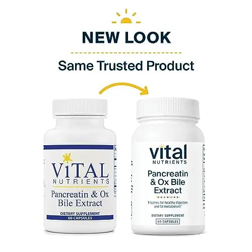 Vital Nutrients Pancreatin and Ox Bile Extract | Natural Digestive Enzyme Vital Nutrients Au supplements