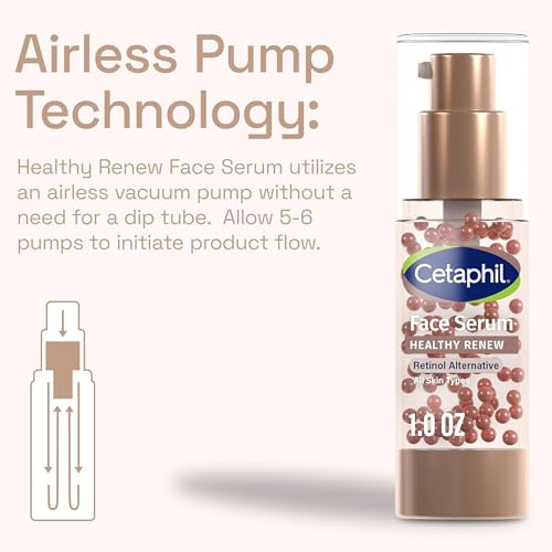 Cetaphil Healthy Renew Anti Aging Face Serum 1 Oz, Retinol Alternative Serum for Face with Niacinamide & Peptides