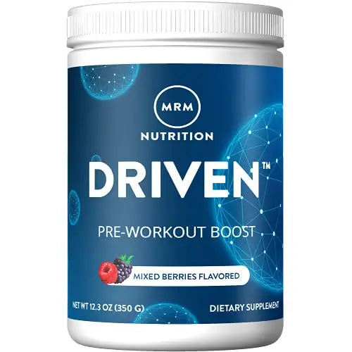 MRM Nutrition Driven Pre-Workout Powder | Mixed Berry Flavored | 125mg Caffeine | Pure MRM Au supplements