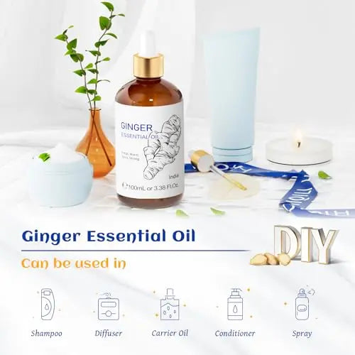 HIQILI Pure Ginger Essential Oil 3.38 Fl Oz, Pure Natural Premium Ginger Oil for Massage HIQILI Au supplements