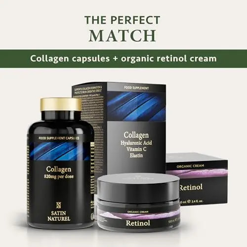 Collagen Capsules 820mg - 180 High Strength Capsules (3 Months Supply) SatinNaturel Au supplements