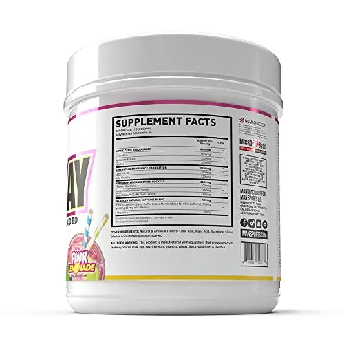 Man Sports Game Day Pre-Workout Supplement - Taurine - Creatine HCL - 30 Servings MAN Metabolic Augmenting Nutrition Au supplements
