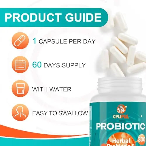 Probiotics for Women & Men - 300 Billion CFU & 24 Strains Probiotic with 15 Organic Herbs Cfuful Au supplements