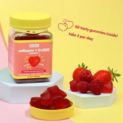 Collagen Peptides CoQ10 Vitamin Gummies. Vitamins A C Supplement, Biotin. Supports Collegen SOLV Au supplements