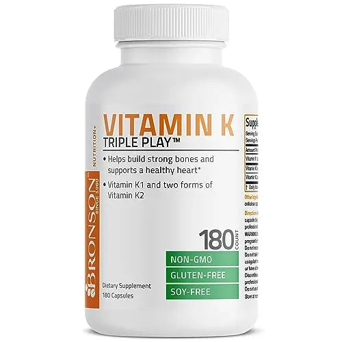 Vitamin K Triple Play (Vitamin K2 MK7 / Vitamin K2 MK4 / Vitamin K1) Full Spectrum Bronson Au supplements