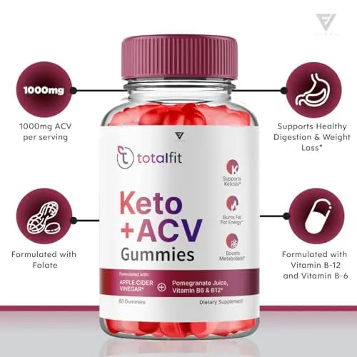 (2 Pack) Total Fit Keto ACV Gummies Advanced Weight Loss, Total Keto ACV Apple Cider Fyvus Au supplements