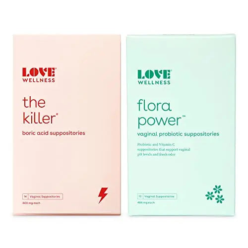 Love Wellness Womens Vaginal Suppository Duo, The Killer & Flora Power Love Wellness Au supplements