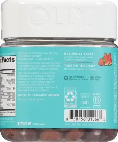 OLLY Teen Girl Multi Gummy, Healthy Skin and Immune Support, 15 Essential Vitamins, Biotin, Zinc, Calcium, Chewable Multivitamin OLLY Au supplements