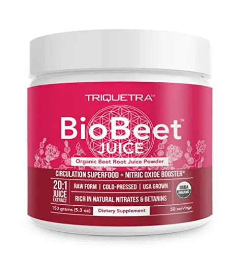 BioBeet Max Strength Beet Root Juice Powder – 20:1 Concentrate, Each Serving Derived Triquetra Health Au supplements