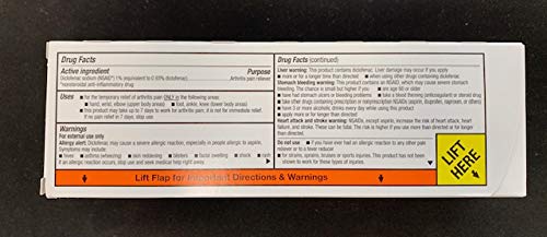 Perrigo Diclofenac Sodium (NSAID) Topical Gel, 1% with dosing Card., 3.53 oz (100 g), arthrits Pain Relief Anti inflamatory for Hand, Wrist, Elbow, Foot, Ankle, Knee. Compare to VOLTAREN 1% Gel. Perrigo Au supplements