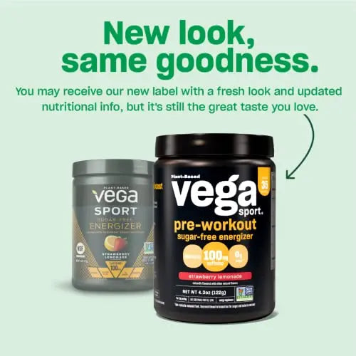 Vega Sport Sugar Free Pre-Workout Energizer, Berry - Pre Workout Powder for Women Vega Au supplements