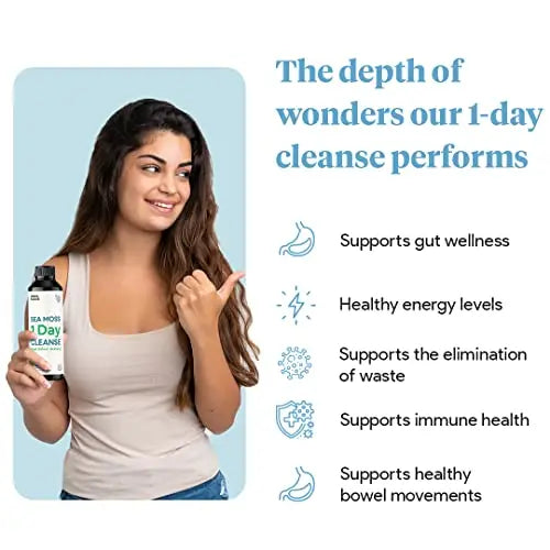 Sea Moss 1 Day Cleanse - Full Body Detox to support bowel movements, Kidney Health Atlantic Naturals Au supplements