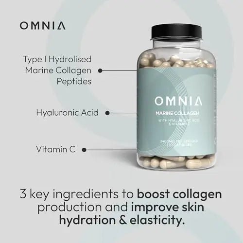 Omnia Marine Collagen Capsules 2400mg for Women & Men with Type I Collagen OMNIA Au supplements