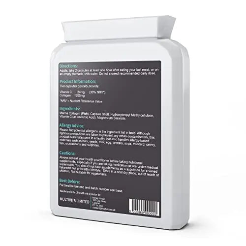 Marine Collagen Capsules - 1200mg Daily Serving Multivita Au supplements