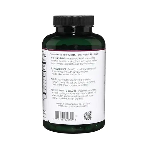Vitanica Women's Phase II, Menopause Support, Vegan, 180 Capsules Vitanica Au supplements