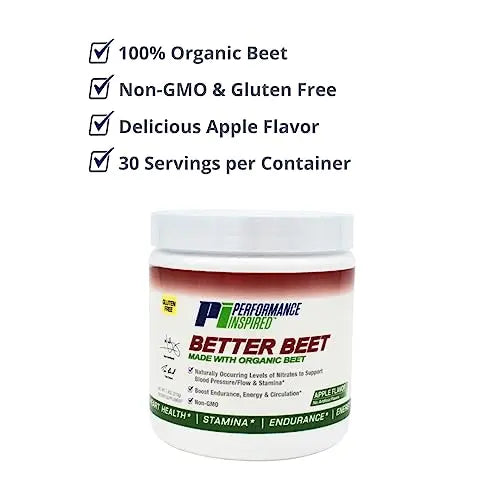 PERFORMANCE INSPIRED Nutrition Better Beet Powder - 100% Organic Beet – Boost Nitric PERFORMANCE INSPIRED Au supplements