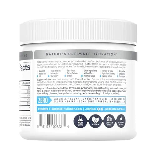 Hi-Lyte Keto K1000 Electrolyte Powder | Unflavored | Hydration Supplement Drink Mix Hi-Lyte Au supplements