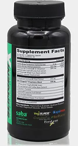 Saba SlimGenix -Energy, Weight Management, Appetite Control, Focus, Fat Burner Saba Au supplements