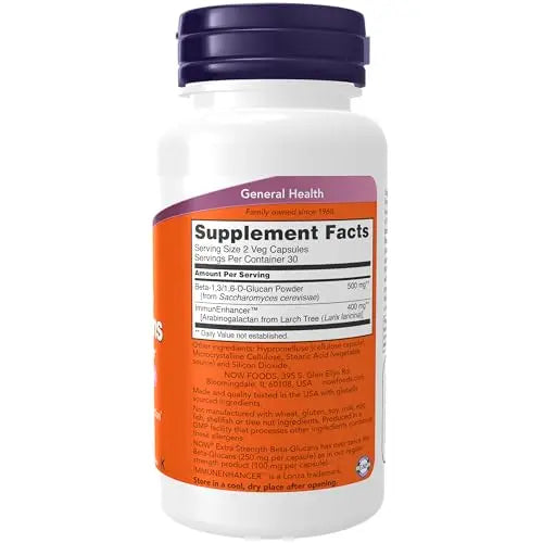 NOW Supplements, Beta-Glucans with ImmunEnhancer with Larch Arabinogalactan NOW Au supplements