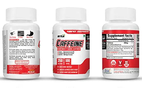 NutriJa Caffeine Powder Pre Workout Supplement - 100 Servings NutriJa Au supplements
