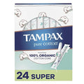 TAMPAX Pure 100% Organic Cotton Core Super Absorbency Tampons - 24 ct Tampax Au supplements
