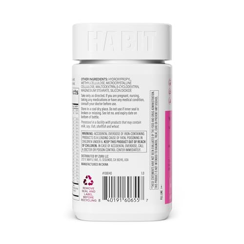 Habit Womens Multi Supplement (60 Capsules) - New Look, Supports General Health & Wellness, 23 Essential Vitamins and Minerals, Fruit extracts
