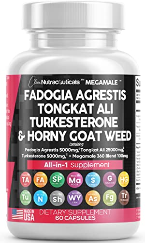 Fadogia Agrestis 5000mg Tongkat Ali 25000mg Turkesterone 5000mg Clean Nutraceuticals Au supplements