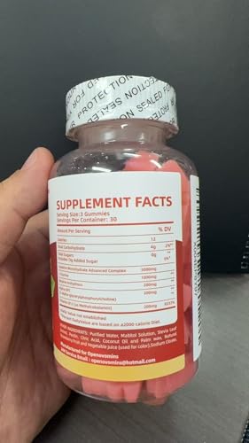 Creatine Monohydrate Gummies Complex for Men & Women -Advanced Formula W/L-Taurine + Vitamin B12, Sugar Free Chewable Supplement,90 Strawberry Gummies Openovomins Au supplements