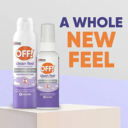 OFF! Clean Feel Insect Repellent Aerosol with 20% Picaridin, Bug Spray OFF! Au supplements