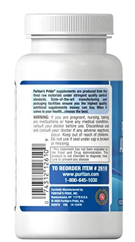 Puritan's Pride Probiotic Acidophilus Tablets, White, 100 Count Puritan's Pride Au supplements