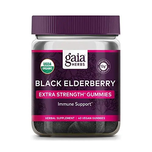 Gaia Herbs Black Elderberry (Sambucus Nigra) Extra Strength Gummies Gaia Herbs Au supplements