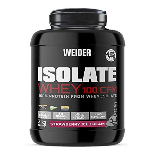 Weider Isolate Whey 100 CFM (2kg) Strawberry Ice Cream Flavour. Protein Powder with 25g Proteins Weider Au supplements