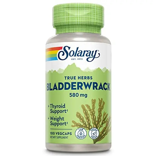 SOLARAY Bladderwrack Seaweed 580 mg Healthy Thyroid Balance and Weight Management SOLARAY Au supplements