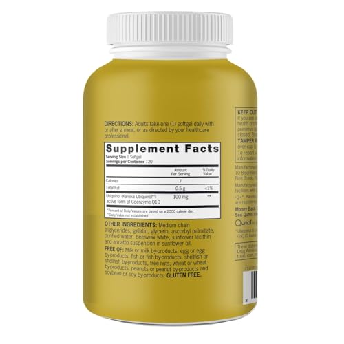 Qunol 100mg Ubiquinol, Powerful Antioxidant for Heart & Vascular Health, Essential for Energy Production